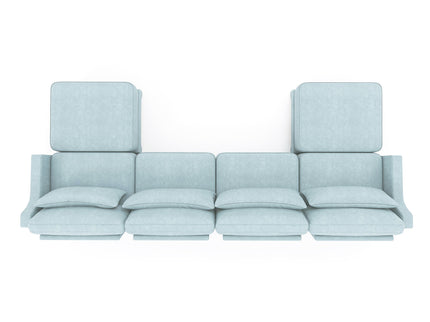 Stylish Sofa With Ottoman And Lumbar Pillows, Ergonomic Design