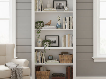 High 5 Shelf Bookcase - Jasmine Whitewash / Barnwood