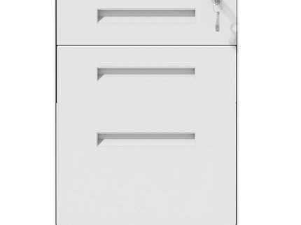 3-Drawer Mobile File Cabinet With Lock, On Casters, Holds A4/Letter Files