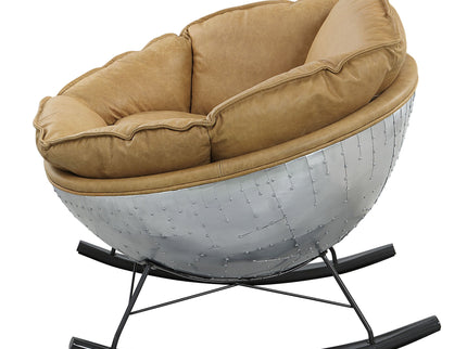 Pippin - Top Grain Leather Rocking Chair - Morocco