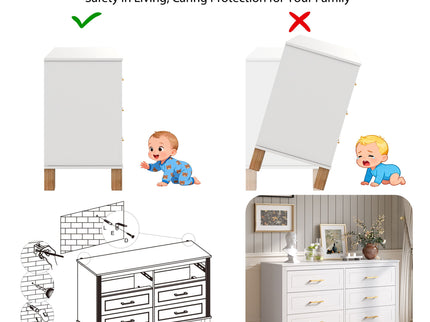 6 Drawer Double Dresser