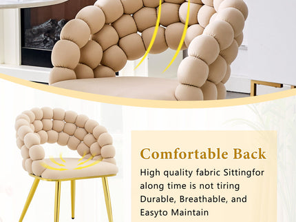 Puffy Bubble, Ball Chain Chairs For Dining Room (Set of 2)