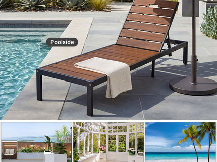 Outdoor Chaise With Adjustable Backrest