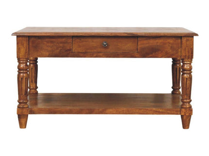 Turned Legs Drawer Table