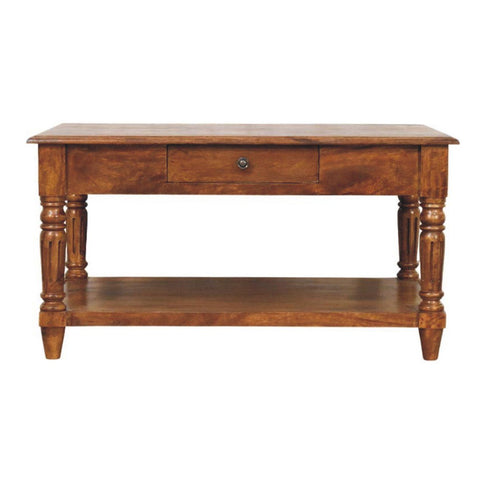 Turned Legs Drawer Table