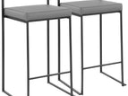 Dark Gray / Faux Leather / 2 Pieces
