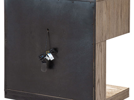 Gibbons - 1 Drawer Nightstand With LED Light - Brown