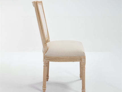 Dining Chairs Upholstered With T - Shaped Back (Set of 2) - Beige