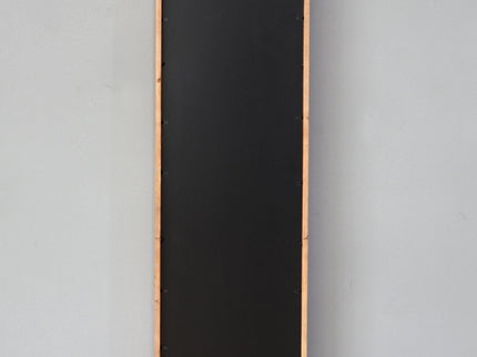 Decorative Rubber Frame Mirror With Elongated Oval Frame - Brown