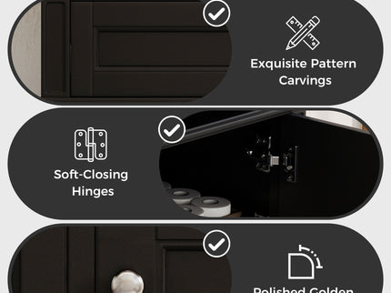 Modern Wall Mounted Floating Cabinet With Double Drawer And Sink