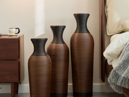 Classic And Neat Floor Vase, High Independent Flower Stand (Set of 3)