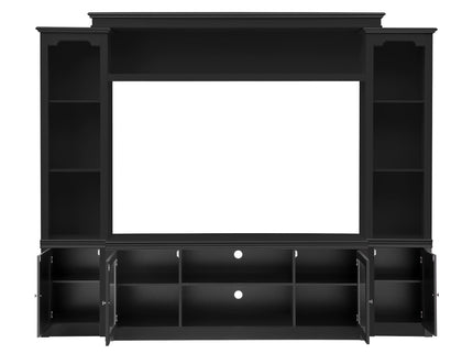 All-In-One TV Stand With Bookcase For TVs Up To 65"