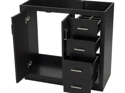 Retro Style Bathroom Vanity, 3 Drawers & Soft Closing Doors