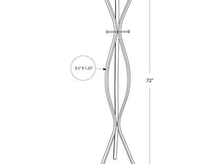 Free Standing Coat Rack 3 Hooks For Entryway