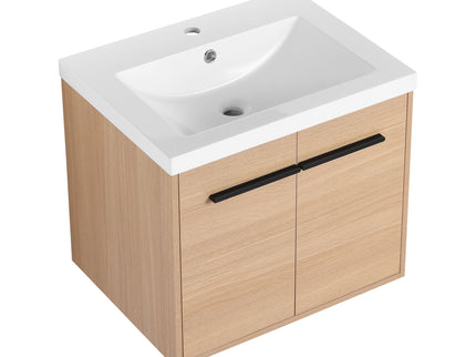 Bathroom Vanity Set With Resin Countertop Sink, 2 Doors