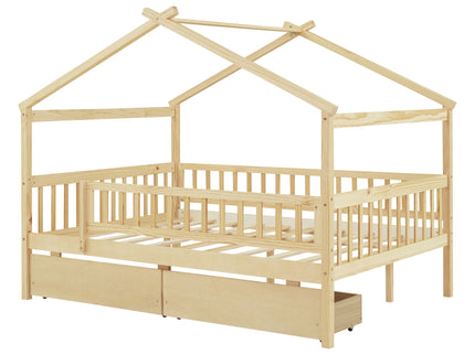 House Bed With 2 Drawers