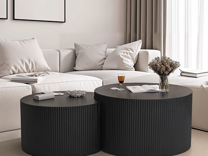 Wave Stripe Nesting Coffee Table (Set of 2)