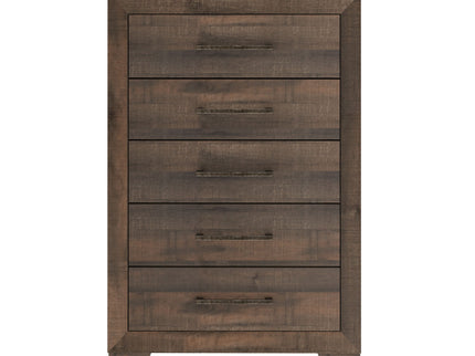 5 Drawer Chest With Casual Style - Brown