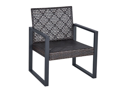4 Piece Patio Furniture Set With Acacia Wood Table Top And Cushions