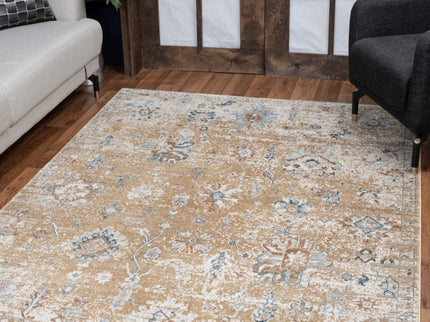 Noble - 5'3" X 7'3" Area Rug - Gold