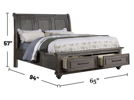 3 Piece Bedroom Set, Bed With 2 Nightstands