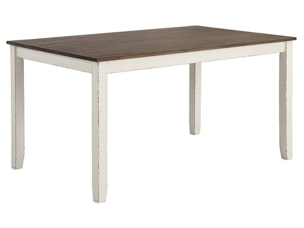 Ebers - 7 Dining Set With 2 Tone Upholstered Chairs - Vanilla White