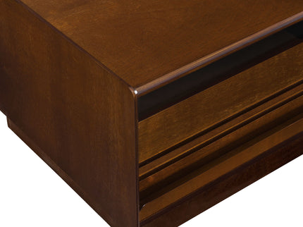 Modern Rectangle Coffee Table With 4 Drawers And 2 Display Shelves