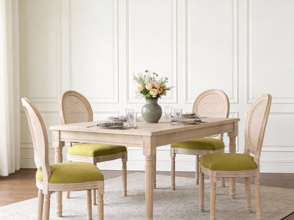 French Country Dining Chairs & Round Back (Set of 2)