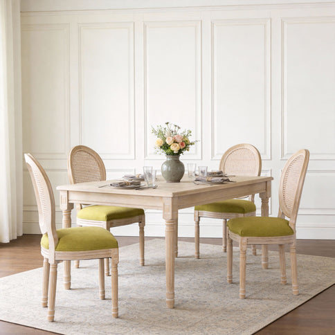 French Country Dining Chairs & Round Back (Set of 2)
