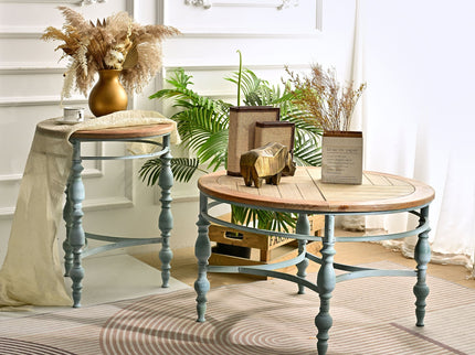 Round Top Carved Table For Living Room