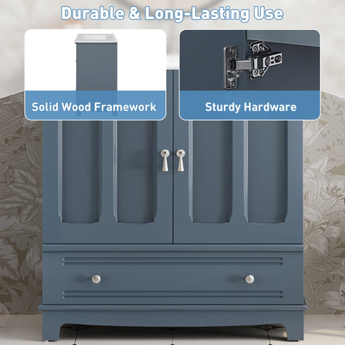 Bathroom Vanity With Sink, Cabinet With Adjustable Shelf And Drawer Divider