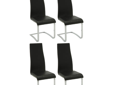 High Back Side Chairs Dining Chairs With Padded Upholstery (Set of 4)