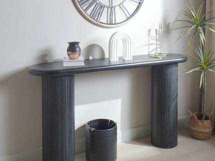 Fluted Cylinder Console Table - Black