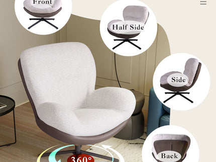 360° Swivel Office Chair, No Wheels