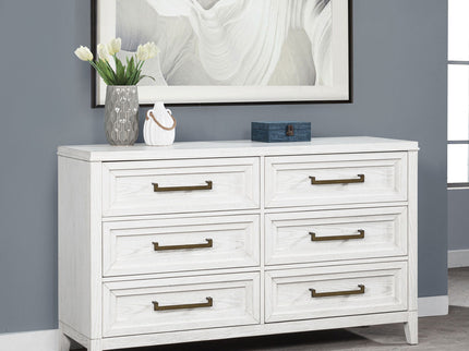 Inverness - 6 Drawer Bedroom Dresser - White