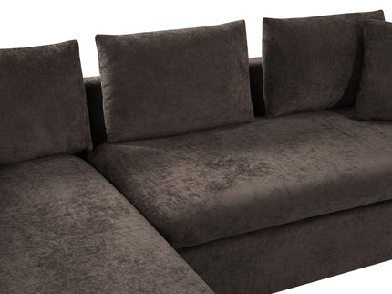 Modern L Shaped Sectional Sofa With Upholstery And Wooden Storage
