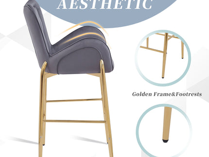 Fabric Counter Height Bar Stools (Set of 2)