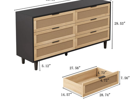 6 Drawer Storage Modern Cabinet For Bedroom