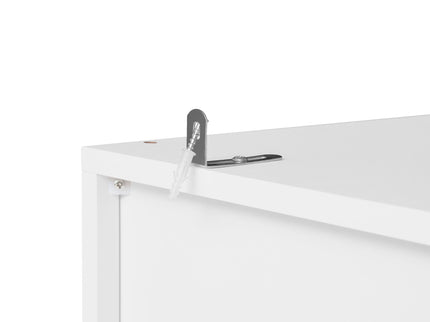 Hollow Pattern 2 Door 3 Drawer Wardrobe, The Collision Of Wood Color, Suitable For Bedrooms And Dressing Rooms - White