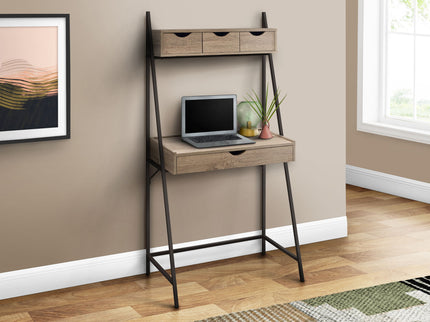 Computer Desk For Home Office, Laptop, Leaning, Storage Drawers, Contemporary & Modern