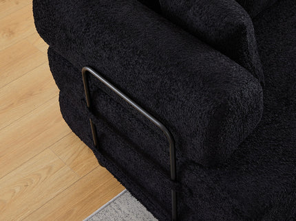 Convertible Sleeper Sofa Bed With Cylindrical Pillow