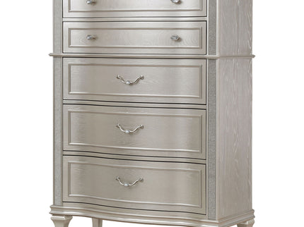 Katerina - 5 Drawer Chest With Hidden Drawer - Oak