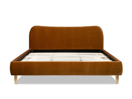 Roman - Curved Headboard Upholstered Platform Bed
