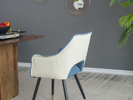 Side Chair, Living Room Bedroom Kitchen Vanity Accent Chair (Set of 2) - Blue