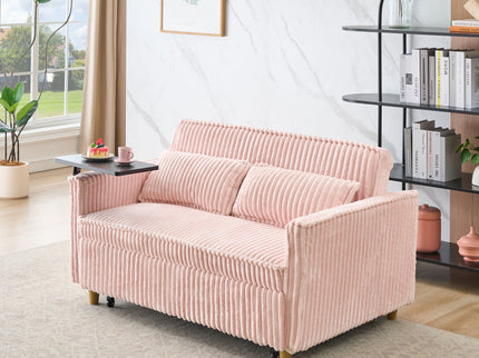 Pull Out Sofa With Movable Tabletop And USB Ports