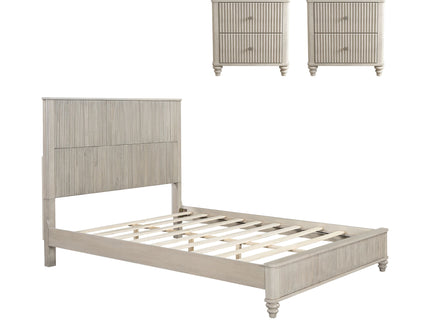 3 Piece Bedroom Set With Bed And 2 Nightstands