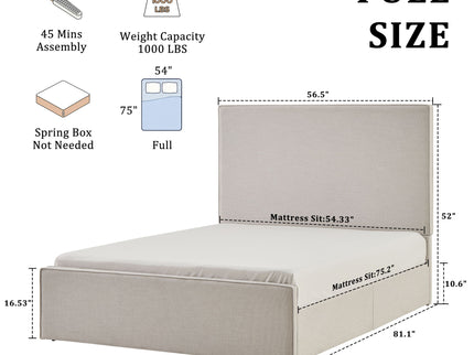 Lucas - Tall Headboard Upholstered Bed