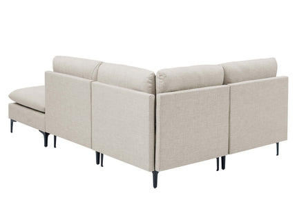 Upholstered Modular Sectional With Tall Legs, Medium Firm Seat