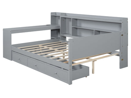 Daybed With 3 Drawers USB Ports And Desk
