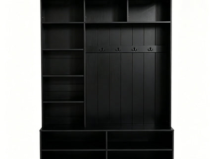 Farmhouse Hall Tree & Bench And Shoe Storage
